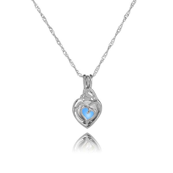 exqusite simple design lover heart glowing in the night diy necklace jewellery gift, Silver
exqusite simple design lover heart glowing in the night diy necklace jewellery gift, Silver