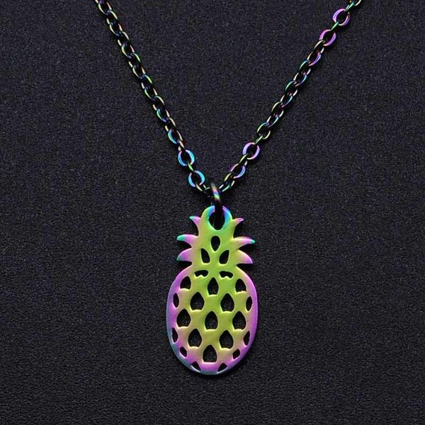 100% stainless steel rainbow colorful pineapple charm necklace for women fashion jewelry necklaces accept oem order dropshipping, Silver
100% stainless steel rainbow colorful pineapple charm necklace for women fashion jewelry necklaces accept oem order dropshipping, Silver