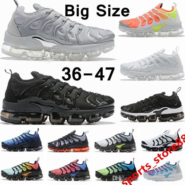 2020 tn plus chaussures running shoes big size for mens women colorways triple white black trainers sport outdoor sneakers 36-47
2020 tn plus chaussures running shoes big size for mens women colorways triple white black trainers sport outdoor sneakers 36-47