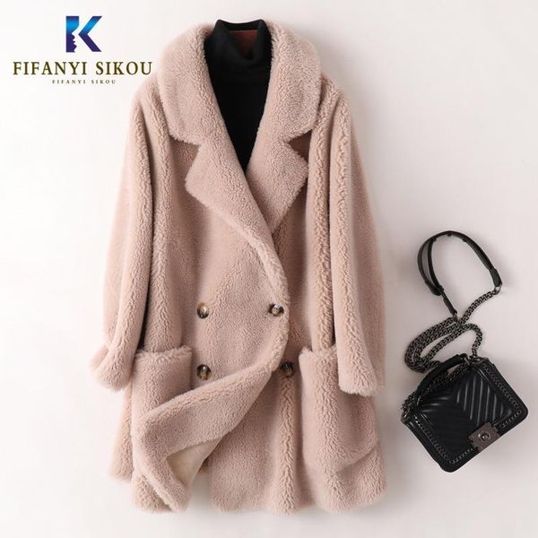 2020 new winter coat cashmere fur coat women fashion double breasted thick warm fur jacket womens loose overcoat1, Black
2020 new winter coat cashmere fur coat women fashion double breasted thick warm fur jacket womens loose overcoat1, Black