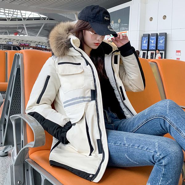 korean style women's winter long jacket loose plus size striped parkas woman hooded with fur collar cotton padded thick coats 201031, Black;brown
korean style women's winter long jacket loose plus size striped parkas woman hooded with fur collar cotton padded thick coats 201031, Black;brown