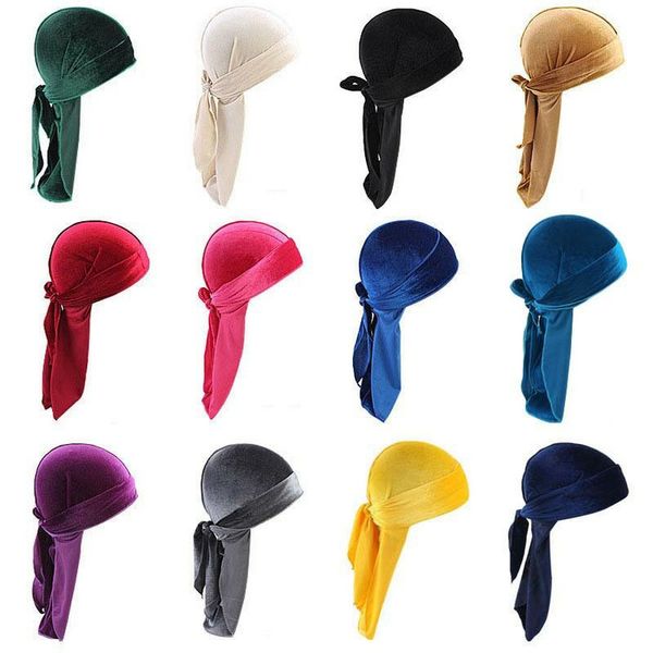 cute luxury velvet durags cap solid color bandana turban hat wigs doo durag biker headwear pirate hats hair accessories, Yellow
cute luxury velvet durags cap solid color bandana turban hat wigs doo durag biker headwear pirate hats hair accessories, Yellow