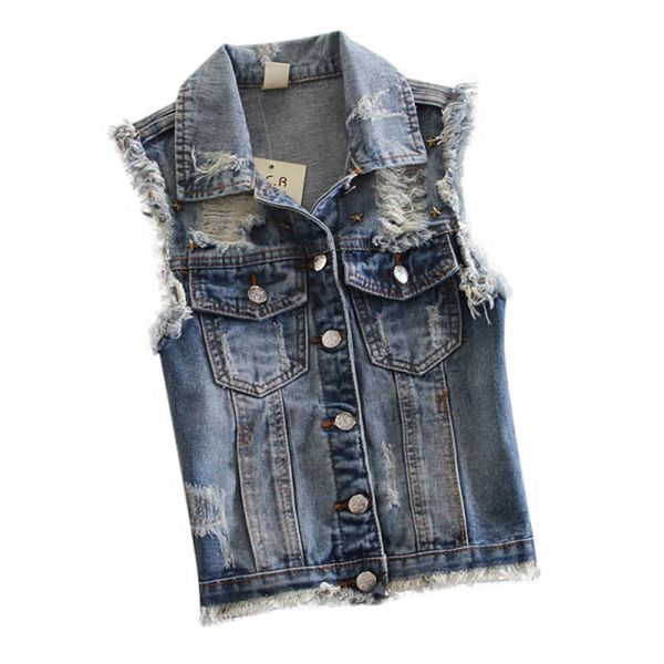 denim vest women's jacket sleeveless casual waistcoat female jean coat ripped slim fit lady jacket cowboy, Black;white
denim vest women's jacket sleeveless casual waistcoat female jean coat ripped slim fit lady jacket cowboy, Black;white