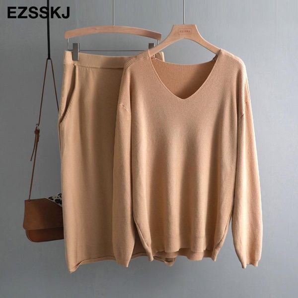 v-neck lazy oversize sweater suit dress women casual loose sweater +straight skirt with pocket feamle set dress, White
v-neck lazy oversize sweater suit dress women casual loose sweater +straight skirt with pocket feamle set dress, White