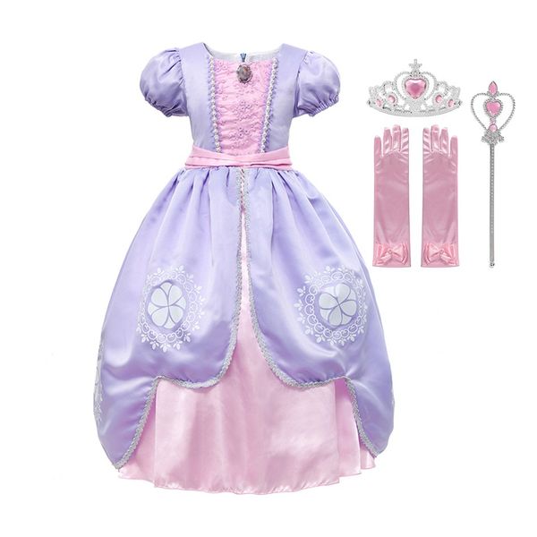 muababy girls sofia dress up children short sleeve deluxe sophia princess costume kids halloween fancy party gown 200930, Blue
muababy girls sofia dress up children short sleeve deluxe sophia princess costume kids halloween fancy party gown 200930, Blue