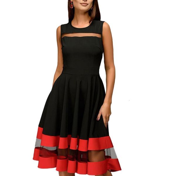 vintage elegant es women color sleeveless knee length a-line mesh patchwork knee-length, Black;gray
vintage elegant es women color sleeveless knee length a-line mesh patchwork knee-length, Black;gray