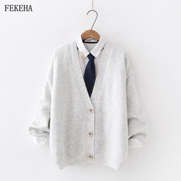 autumn cardigan womens sweaters v neck long sleeve loose jumper female knitted cardigan knit sweater winter solid color, White
autumn cardigan womens sweaters v neck long sleeve loose jumper female knitted cardigan knit sweater winter solid color, White
