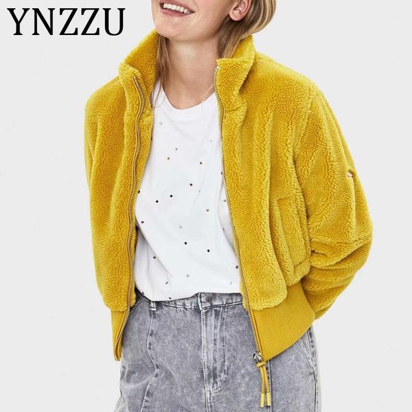 ynzzu 2020 autumn winter faux lamb fur coat women stand collar warm soft fuzzy fleece fur jacket zipper female outwears a12081, Black
ynzzu 2020 autumn winter faux lamb fur coat women stand collar warm soft fuzzy fleece fur jacket zipper female outwears a12081, Black