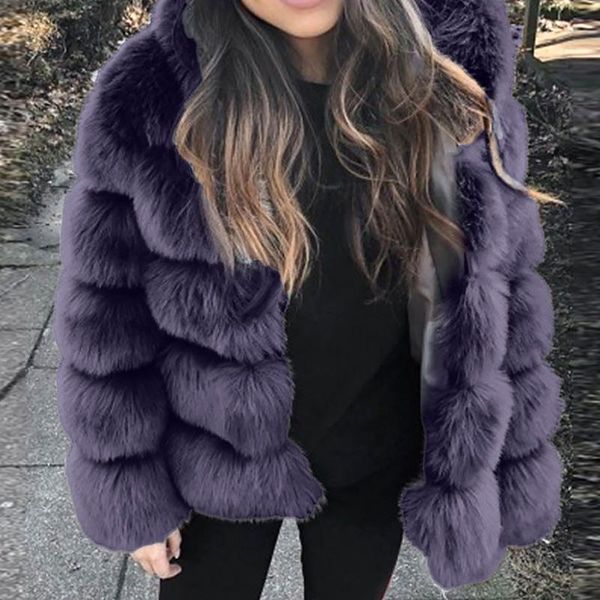 winter faux fur coat thick warm fluffy artificial fur jacket hooded long sleeve solid outwear fake mink overcoat shaggy furs, Black
winter faux fur coat thick warm fluffy artificial fur jacket hooded long sleeve solid outwear fake mink overcoat shaggy furs, Black