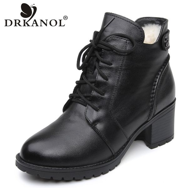 drkanol 2020 fashion genuine ankle women winter fur wool warm snow black thick high heel leather boots shoes q1104 
drkanol 2020 fashion genuine ankle women winter fur wool warm snow black thick high heel leather boots shoes q1104