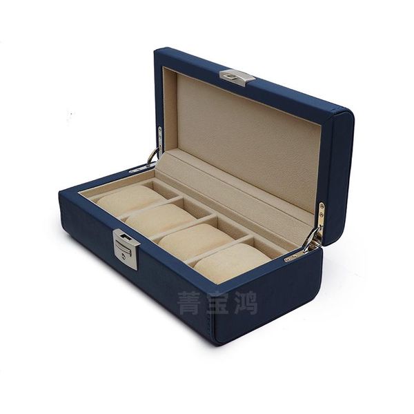 portable grade blue pu leather four-position watch storage box with lock convenient travel carrying and purchasing, Pink;blue
portable grade blue pu leather four-position watch storage box with lock convenient travel carrying and purchasing, Pink;blue