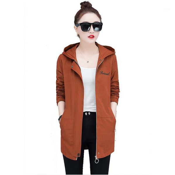 women's jackets 2020 spring autumn new hooded long-sleeved casual windbreaker jacket female long section loose thin coat 1, Tan;black
women's jackets 2020 spring autumn new hooded long-sleeved casual windbreaker jacket female long section loose thin coat 1, Tan;black
