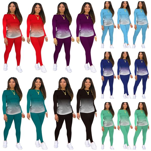 plus size women tracksuit gradient color round collar long sleeve t shirts pants leggings casual two piece outfit sports suits f92914, Gray
plus size women tracksuit gradient color round collar long sleeve t shirts pants leggings casual two piece outfit sports suits f92914, Gray