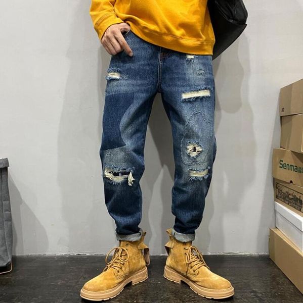 men's jeans 2021 mens hole biker destroyed ripped fashion loose casual straight plus size 6xl man denim trousers, Blue
men's jeans 2021 mens hole biker destroyed ripped fashion loose casual straight plus size 6xl man denim trousers, Blue