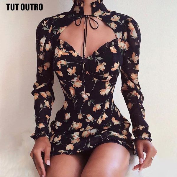 high waist mini dresses fashion flower print dress female turtleneck lace up hollow out bodycon dress s1401, Black;gray
high waist mini dresses fashion flower print dress female turtleneck lace up hollow out bodycon dress s1401, Black;gray