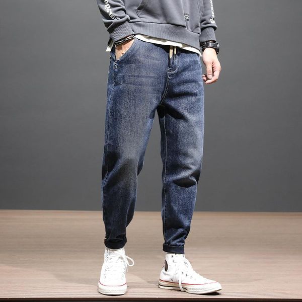 men's jeans korean style fashion men loose fit denim harem pants streetwear elastic retro blue hip hop wide leg trousers
men's jeans korean style fashion men loose fit denim harem pants streetwear elastic retro blue hip hop wide leg trousers