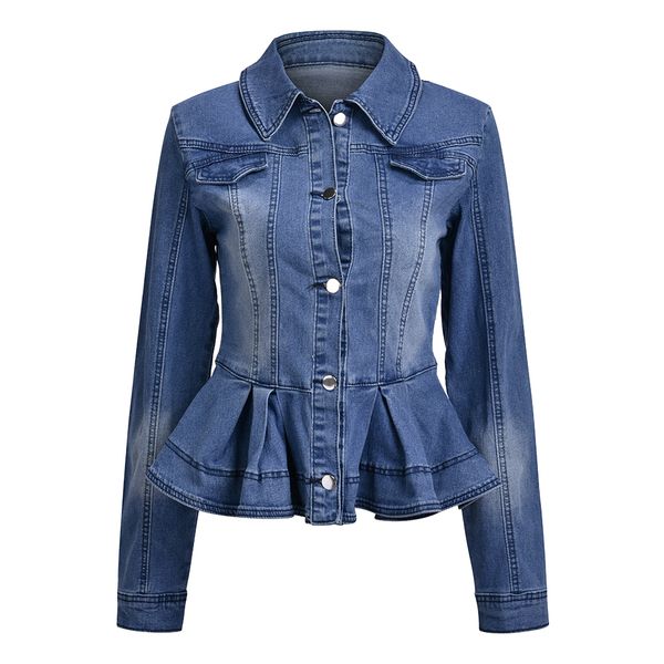 women jacket new ruffles slim turn down collar fashion ladies denim jacket female short denim jacket long sleeve coat d30 201028, Black;brown
women jacket new ruffles slim turn down collar fashion ladies denim jacket female short denim jacket long sleeve coat d30 201028, Black;brown