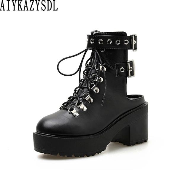 aiykazysdl women gothic rome bootie metal buckle biker motorcycle ankle boots slingback platform block high heels wedge shoes, Black
aiykazysdl women gothic rome bootie metal buckle biker motorcycle ankle boots slingback platform block high heels wedge shoes, Black