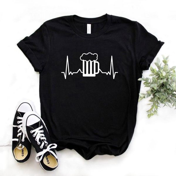 women t shirt beer mug heartbeat print tshirt women short sleeve o neck loose t-shirt ladies causal tee shirt clothes, White
women t shirt beer mug heartbeat print tshirt women short sleeve o neck loose t-shirt ladies causal tee shirt clothes, White
