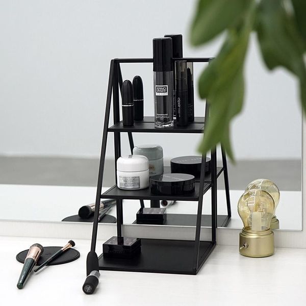 hooks & rails sweetgo 3 layers storage racks for makeup/sundries/perfume table black metal cupcake holder 31*17cm dressing decoration
hooks & rails sweetgo 3 layers storage racks for makeup/sundries/perfume table black metal cupcake holder 31*17cm dressing decoration