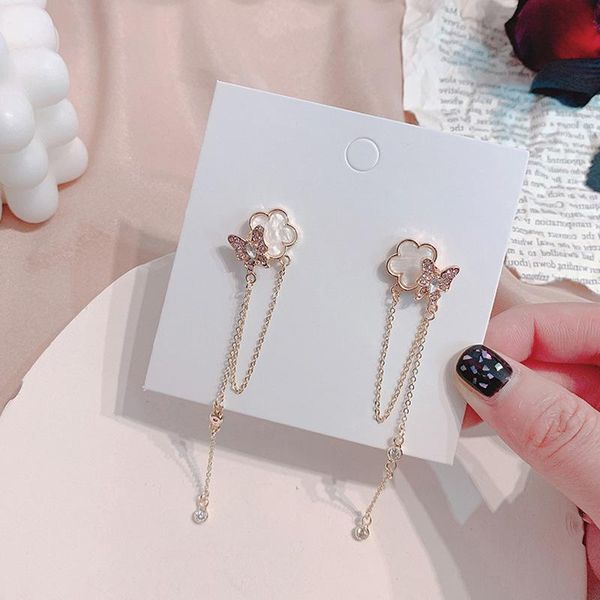 dangle & chandelier korean temperament rhinestones butterfly flower chain long tassel earrings fashion sweet women girl jewelry accessories, Silver
dangle & chandelier korean temperament rhinestones butterfly flower chain long tassel earrings fashion sweet women girl jewelry accessories, Silver