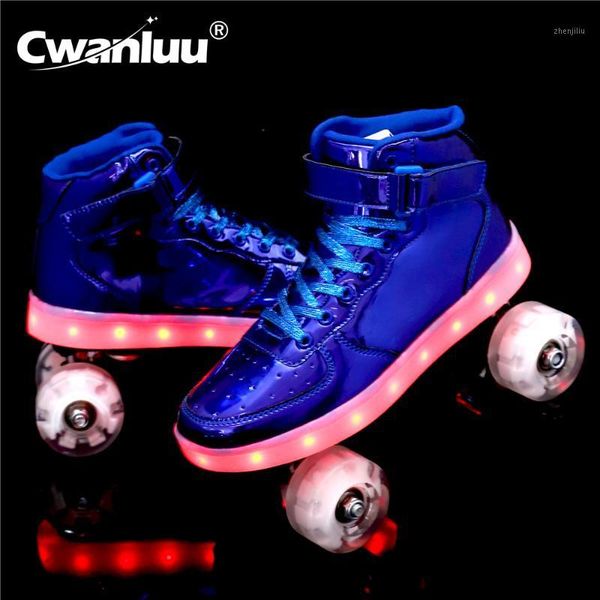 inline & roller skates luxury led flash 4-wheel pu blue black white patines usb rechargeable sneakers for kids europe size 35-451
inline & roller skates luxury led flash 4-wheel pu blue black white patines usb rechargeable sneakers for kids europe size 35-451