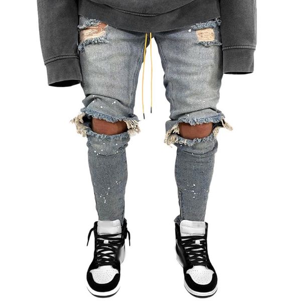 men's jeans hole men letter pencil pants jogger trousers casual denim streetwear clothing, Blue
men's jeans hole men letter pencil pants jogger trousers casual denim streetwear clothing, Blue