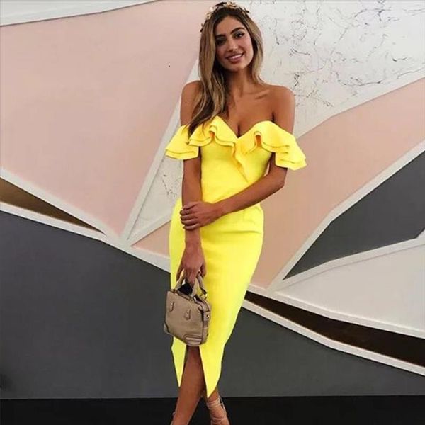 new women bandage dress summer ruffles club dress runway bodycon off the shoulder celebrity party dresses vestidos, Black;gray 
new women bandage dress summer ruffles club dress runway bodycon off the shoulder celebrity party dresses vestidos, Black;gray