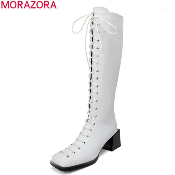 morazora 2020 new brand genuine leather knee high boots fashion thick heels square toe winter shoes women boots1, Black
morazora 2020 new brand genuine leather knee high boots fashion thick heels square toe winter shoes women boots1, Black