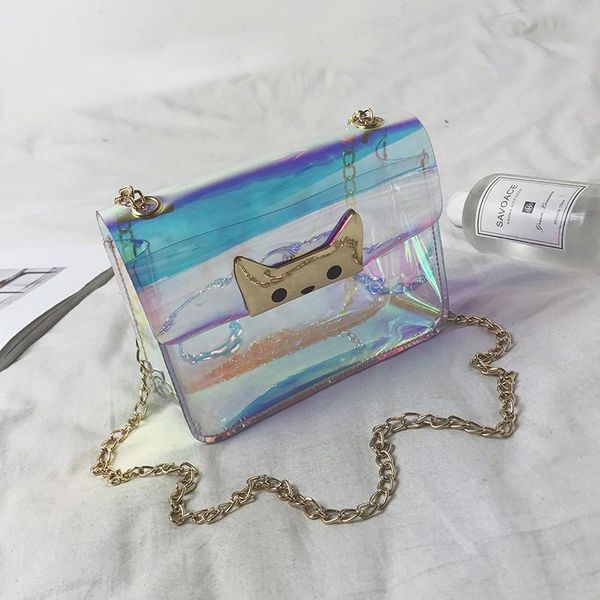 lovely cat pattern pvc women for metal chain shoulder bag transparent bag 
lovely cat pattern pvc women for metal chain shoulder bag transparent bag