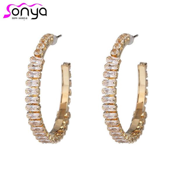 hoop & huggie american trendy fashion minimalism alloy rhinestone c shape earrings female shiny accessories gifts et1349, Golden;silver
hoop & huggie american trendy fashion minimalism alloy rhinestone c shape earrings female shiny accessories gifts et1349, Golden;silver