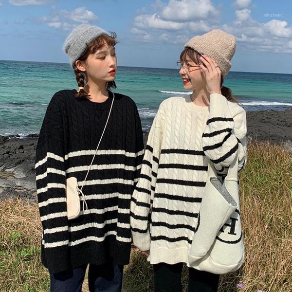 casual autumn new long sleeve sweaters and pullovers o-neck striped moda feminina female women's clothing korean style simple1, White;black
casual autumn new long sleeve sweaters and pullovers o-neck striped moda feminina female women's clothing korean style simple1, White;black