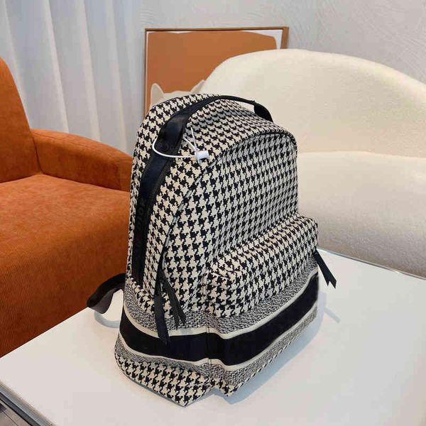 high capacity bags women handbag shoulder designer crossbody female houndstooth backpack 220304
high capacity bags women handbag shoulder designer crossbody female houndstooth backpack 220304