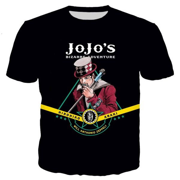 anime jojo bizarre adventure 3d print shirts anime hippie horror men clothing