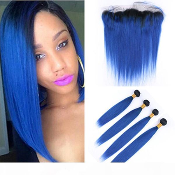 #1b blue ombre brazilian straight human hair 4bundles and frontal closure dark blue ombre virgin hair lace frontal with weave bundles, Black;brown
#1b blue ombre brazilian straight human hair 4bundles and frontal closure dark blue ombre virgin hair lace frontal with weave bundles, Black;brown