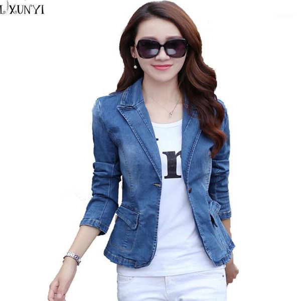 wholesale- s-3xl korean 2017 spring autumn slim denim jacket plus size blue long sleeve jeans jacket one button fashion slim suit jackets1, Black;brown
wholesale- s-3xl korean 2017 spring autumn slim denim jacket plus size blue long sleeve jeans jacket one button fashion slim suit jackets1, Black;brown