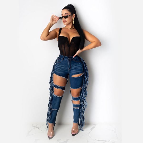 ripped jeans women tassel bodycon jeans casual pants female holes pencil pants, Blue
ripped jeans women tassel bodycon jeans casual pants female holes pencil pants, Blue
