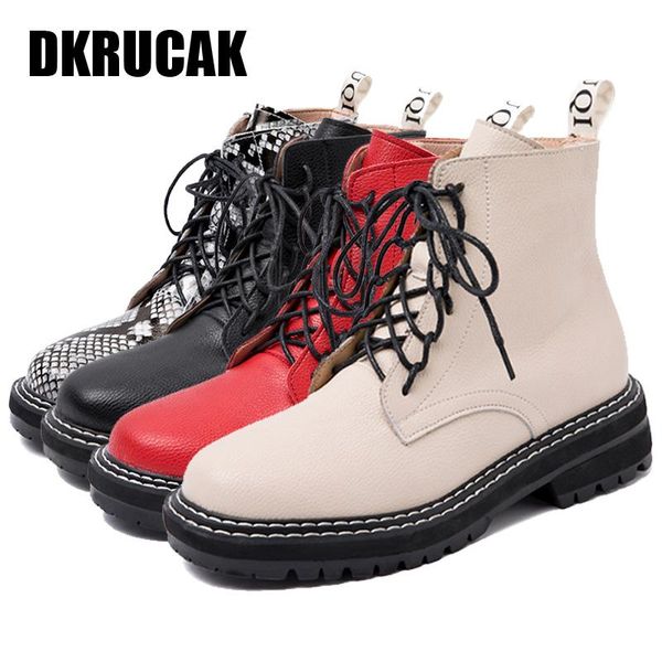 dkrucak new genuine leather women boots autumn winter boots for women fashion lace-up motorcycle shoes big size 35-43, Black
dkrucak new genuine leather women boots autumn winter boots for women fashion lace-up motorcycle shoes big size 35-43, Black