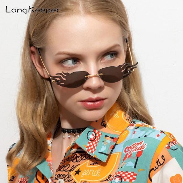 sunglasses longkeeper fire flame women men designer rimless wave sun glasses party eyewear streetwear1, White;black
sunglasses longkeeper fire flame women men designer rimless wave sun glasses party eyewear streetwear1, White;black