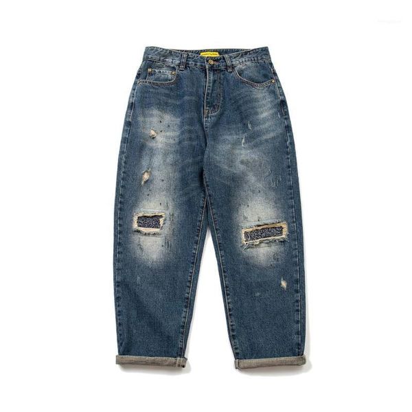 2020 autumn new style japanese-style origional retro national wind patch relaxed casual jeans fashion1, Blue
2020 autumn new style japanese-style origional retro national wind patch relaxed casual jeans fashion1, Blue