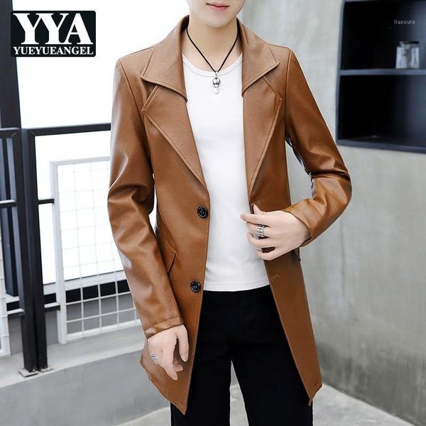 medium length mens trench coats autumn new faux leather single breasted thin slim fit fashion male pu leather coats plus size1, Black
medium length mens trench coats autumn new faux leather single breasted thin slim fit fashion male pu leather coats plus size1, Black
