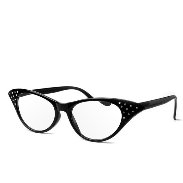 reading style women cat eye resin crystal rhinestone decoration glasses