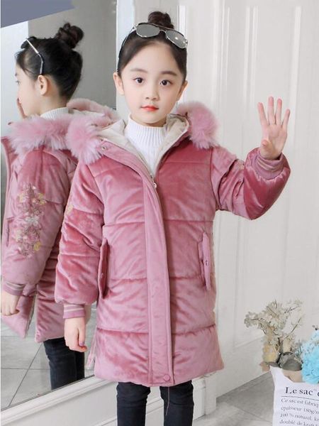 jackets winter girls fashion long velour down jacket for thicken coat fur collar hooded outerwear children clothing, Blue;gray
jackets winter girls fashion long velour down jacket for thicken coat fur collar hooded outerwear children clothing, Blue;gray