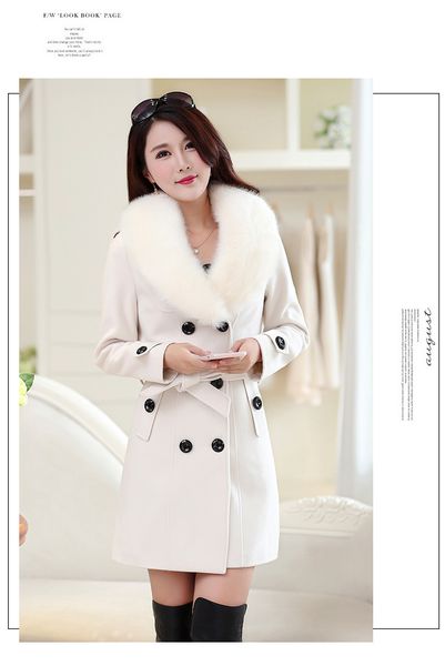 2021 new wool size plus 5xl 6xl fake korean fur collar female coat ladies women's clothing kj210 rmz7, Black;brown
2021 new wool size plus 5xl 6xl fake korean fur collar female coat ladies women's clothing kj210 rmz7, Black;brown