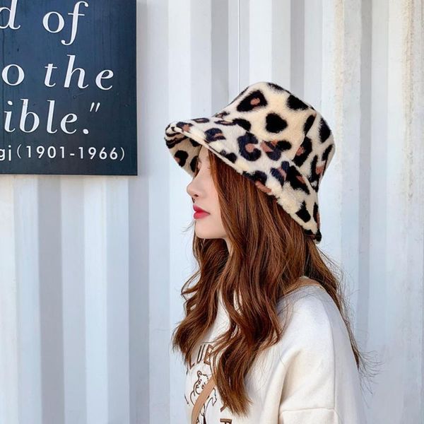 women winter fluffy plush bucket hat leopard printed harajuku warm fisherman cap, Blue;gray
women winter fluffy plush bucket hat leopard printed harajuku warm fisherman cap, Blue;gray