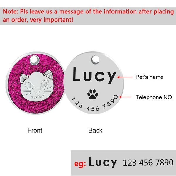 glitter dog cat id tag custom engraved round tags for cats pet kitten collar accessory anti-lost puppy dogs name phone t sqcver
glitter dog cat id tag custom engraved round tags for cats pet kitten collar accessory anti-lost puppy dogs name phone t sqcver