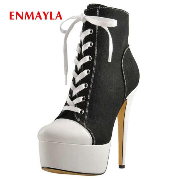 enmayla холст lace-up sexy super high женская обувь весна / осень повседневная круглый toe высокие каблуки платформы насосы женская обувь 34, Black
enmayla холст lace-up sexy super high женская обувь весна / осень повседневная круглый toe высокие каблуки платформы насосы женская обувь 34, Black