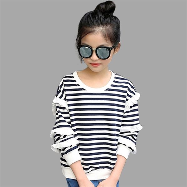 girls shirt spring autumn striped kids tee 100% cotton fashion teenage girls t shirts 4 6 8 9 12 14 years y200704, Blue
girls shirt spring autumn striped kids tee 100% cotton fashion teenage girls t shirts 4 6 8 9 12 14 years y200704, Blue