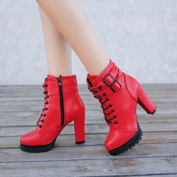 women boots ankle boots for women lace up square heel winter shoes casual super 11cm high heel botas mujer european style1, Black
women boots ankle boots for women lace up square heel winter shoes casual super 11cm high heel botas mujer european style1, Black