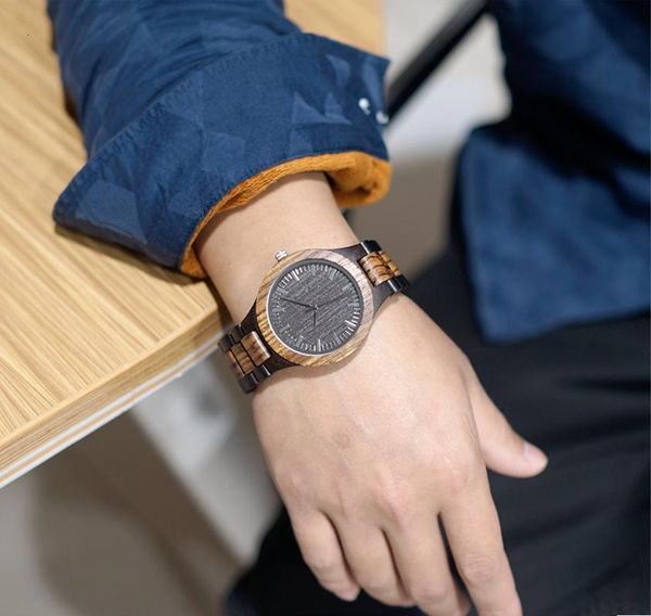2020 bobo bird new round reentry zebra wood men's watch japanese movement quartz watch black wood face with stylish two-color wood stra, Silver
2020 bobo bird new round reentry zebra wood men's watch japanese movement quartz watch black wood face with stylish two-color wood stra, Silver
